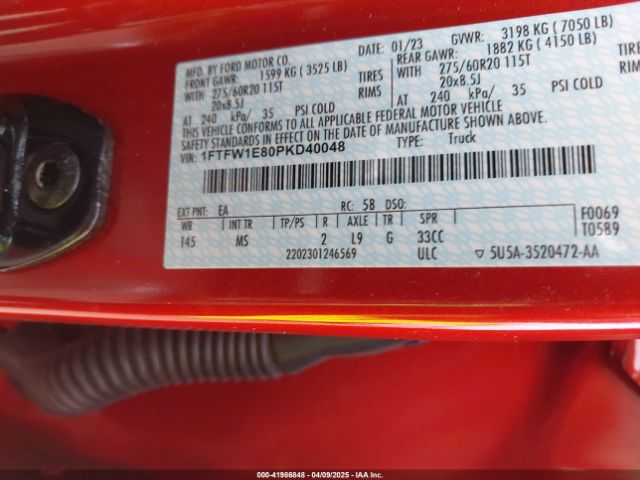1FTFW1E80PKD40048 Ford F-150 Xlt