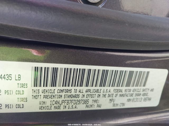 1C4NJPFB7FD297385 Jeep Patriot Latitude