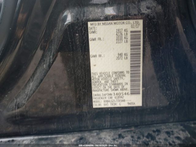 1N4AL3AP3HN340546 Nissan Altima 2.5 S