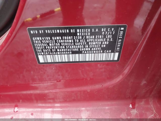 3VW2B7AJ0JM206949 Volkswagen Jetta 1.4t S
