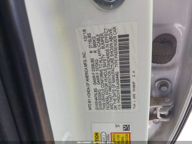 1HGCV1F3XJA264460 Honda Accord Sport