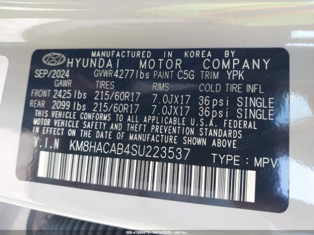 KM8HACAB4SU223537 Hyundai Kona Se