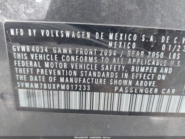 3VWAM7BUXPM017233 Volkswagen Jetta 1.5t Sport