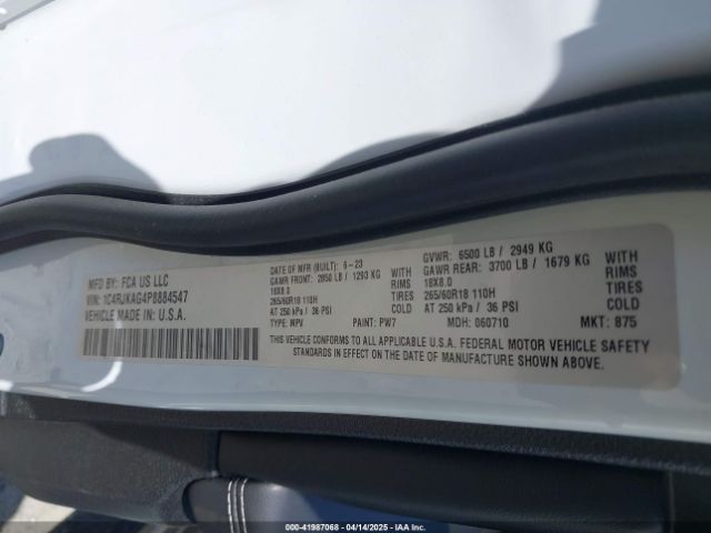1C4RJKAG4P8884547 Jeep Grand Cherokee L Laredo 4x4