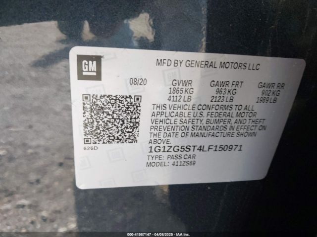 1G1ZG5ST4LF150971 Chevrolet Malibu Fwd Rs