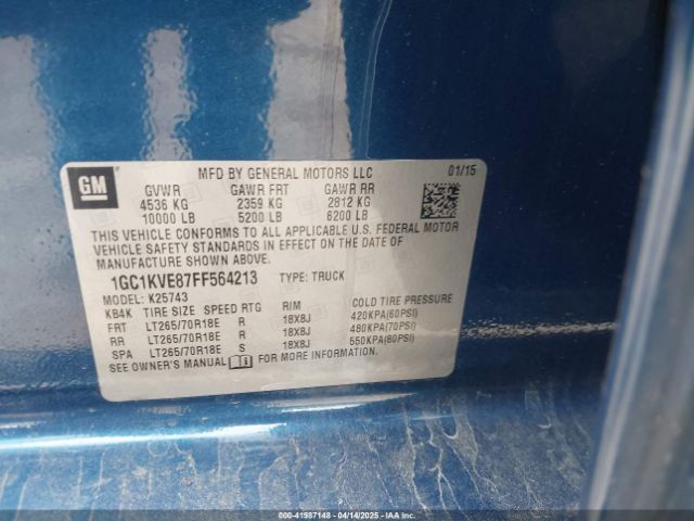 1GC1KVE87FF564213 Chevrolet Silverado 2500hd Lt