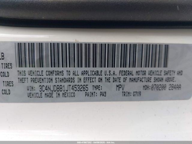 3C4NJDBB1JT453265 Jeep Compass Altitude 4x4