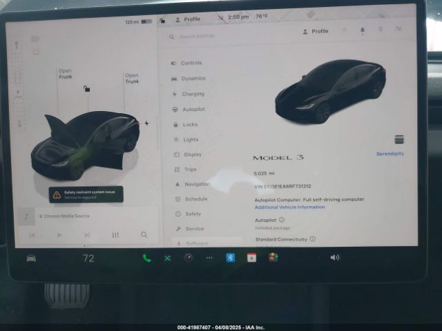 5YJ3E1EA6RF731312 Tesla Model 3 Long Range Dual Motor All-wheel Drive/rear-wheel Drive