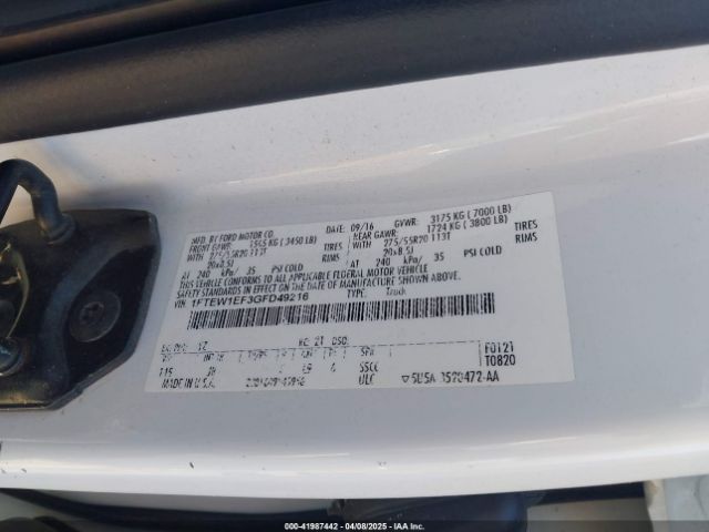 1FTEW1EF3GFD49216 Ford F-150 Xlt