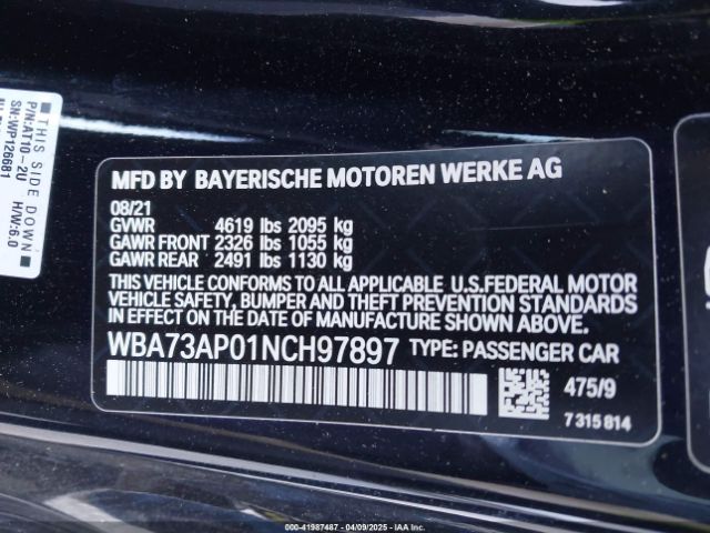 WBA73AP01NCH97897 BMW 430i Xdrive