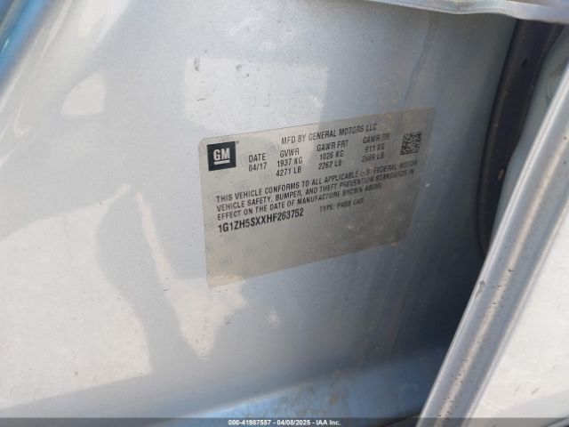 1G1ZH5SXXHF263752 Chevrolet Malibu Premier