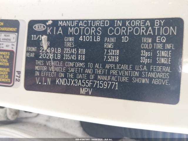 KIA dohc gdi nu 2015 KNDJX3A55F7159771 Image 9