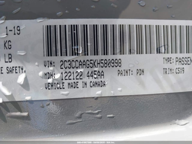 2C3CCAAG5KH580998 Chrysler 300 Touring