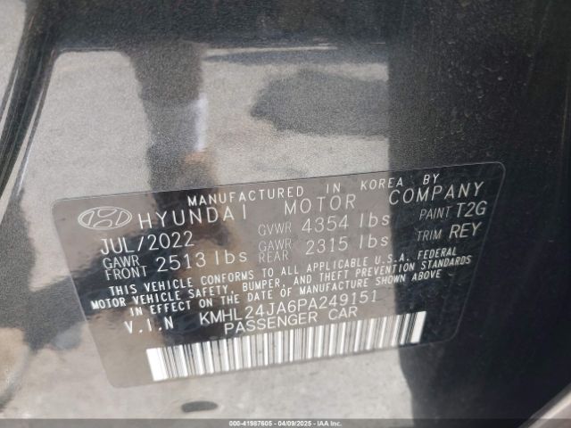 KMHL24JA6PA249151 Hyundai SONATA SE