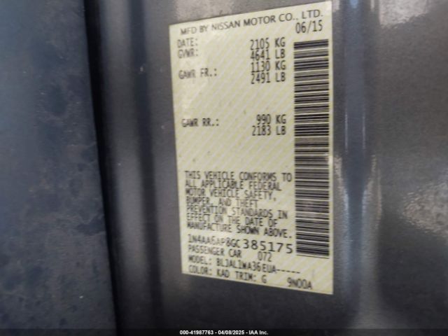 1N4AA6AP8GC385175 Nissan Maxima 3.5 Sr