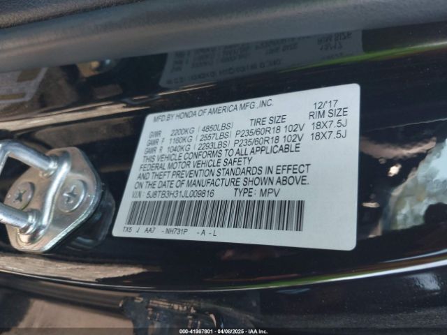 2018 ACURA RDX 5J8TB3H31JL009816 Photo 8