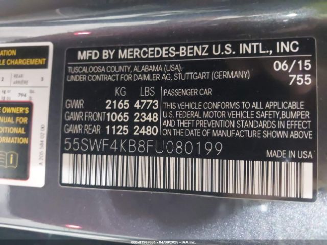 55SWF4KB8FU080199 Mercedes-Benz C 300 4matic/luxury 4matic/sport 4matic