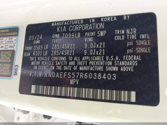 2024 KIA EV9 KNDAEFS57R6038403 Photo 8