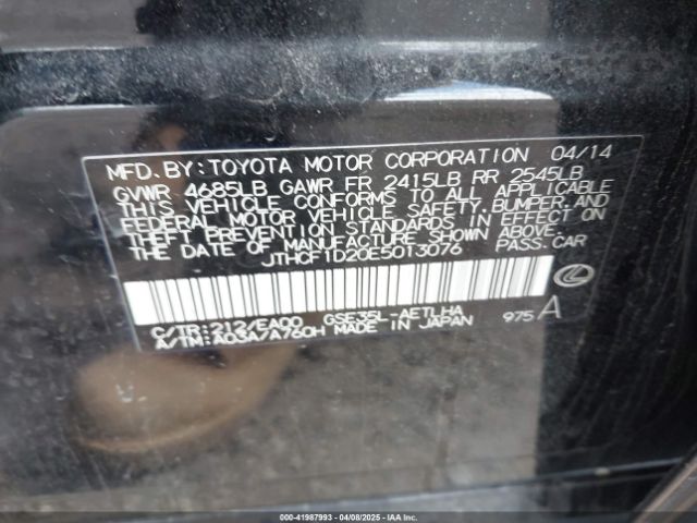 JTHCF1D20E5013076 Lexus IS 250