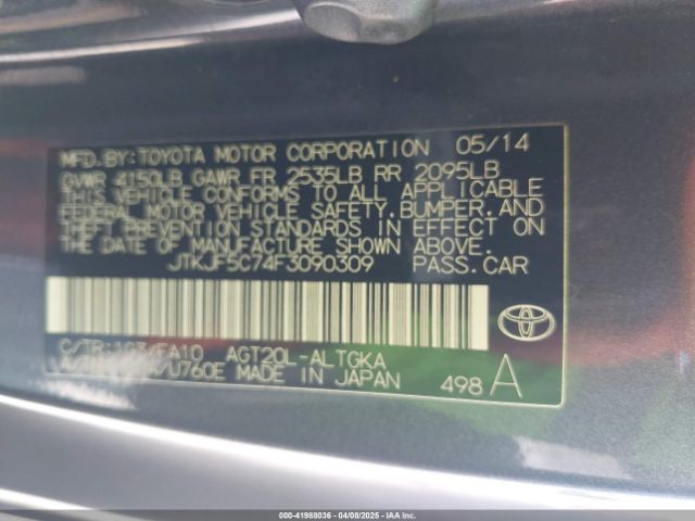 JTKJF5C74F3090309 Scion TC