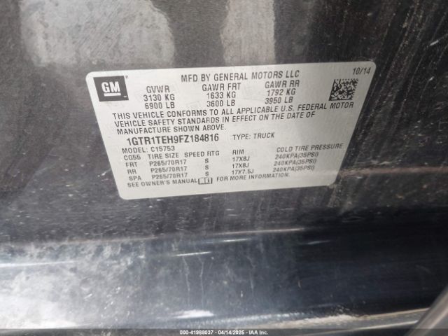 1GTR1TEH9FZ184816 GMC SIERRA 1500