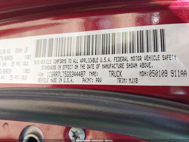 RAM 1500 Lone Star 2016 1C6RR7LT5GS344487 Image 9