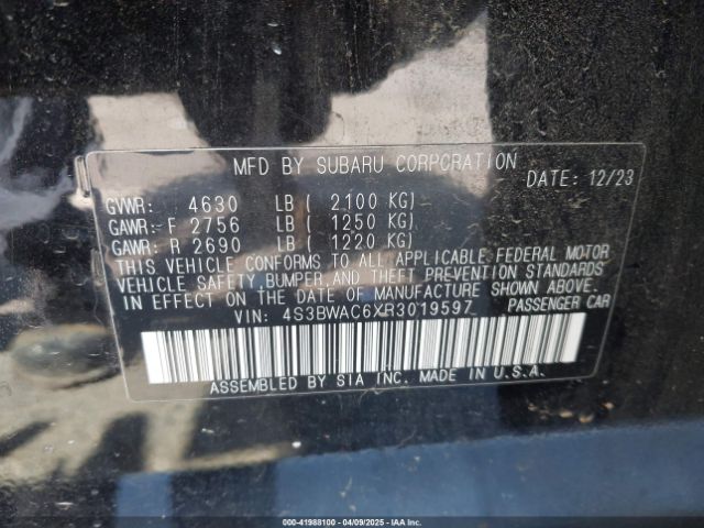 4S3BWAC6XR3019597 Subaru Legacy Premium
