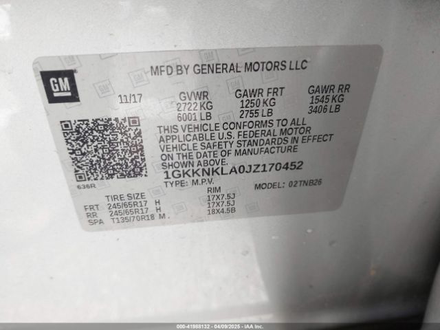 2018 GMC ACADIA 1GKKNKLA0JZ170452 Photo 8