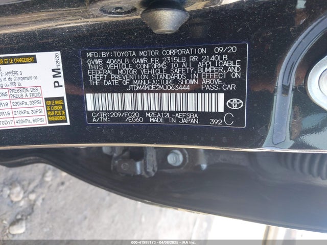 JTDM4MCE2MJ063444 Toyota Corolla Se 6mt