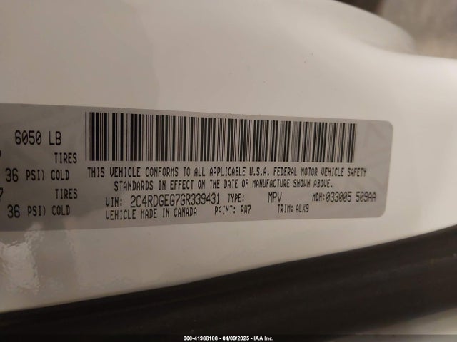2C4RDGEG7GR339431 Dodge Grand Caravan R/t