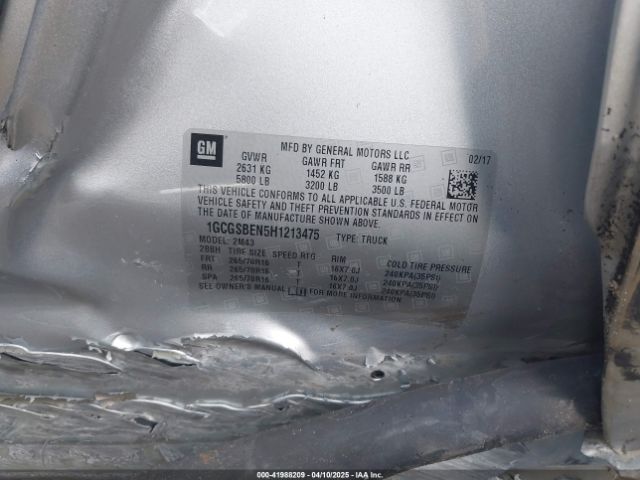 1GCGSBEN5H1213475 Chevrolet Colorado Wt