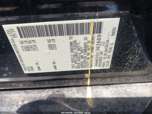 1N4AA6CV3LC363669 Nissan Maxima Sv Xtronic Cvt