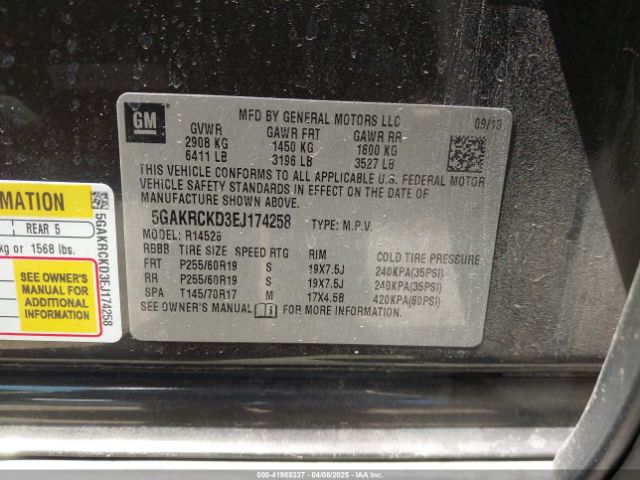 5GAKRCKD3EJ174258 Buick Enclave Premium