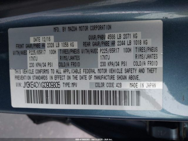 JM3KE4CYXG0909805 Mazda Cx-5 Touring