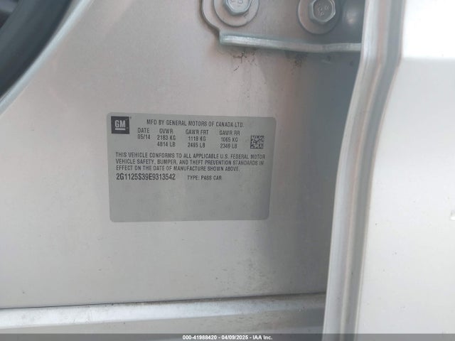 2G1125S39E9313542 Chevrolet Impala 2lt