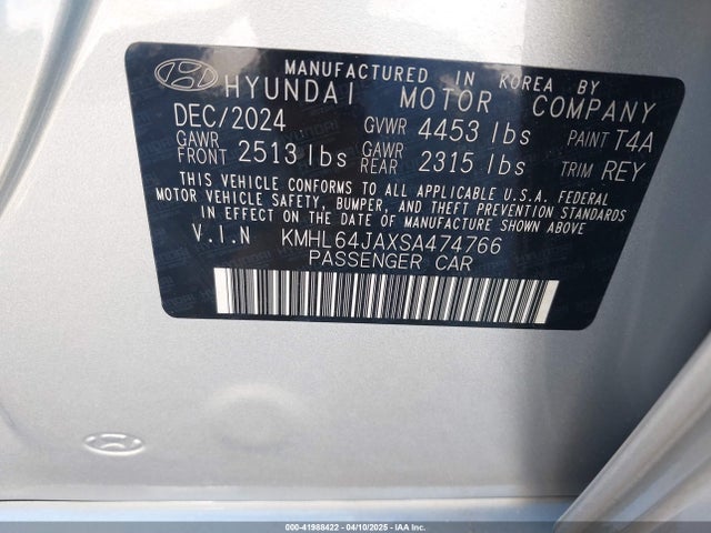 KMHL64JAXSA474766 Hyundai SONATA SEL