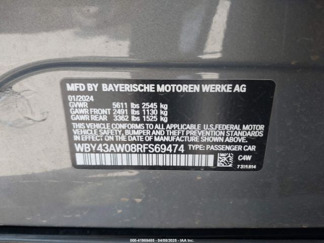 WBY43AW08RFS69474 BMW I4