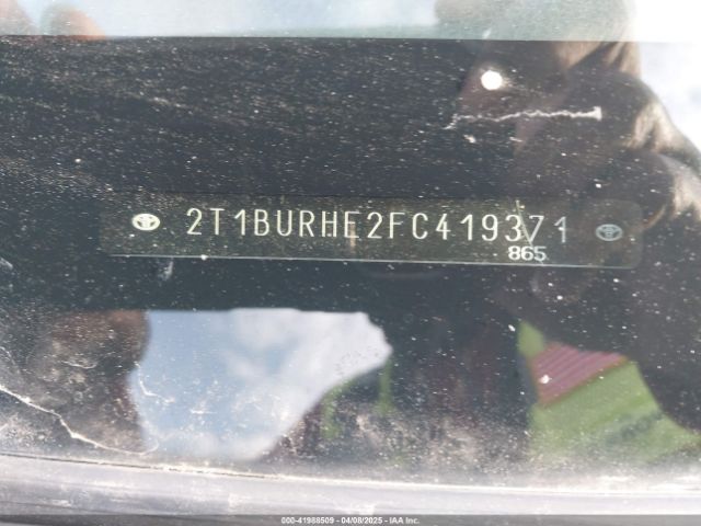 2T1BURHE2FC419371 Toyota COROLLA L