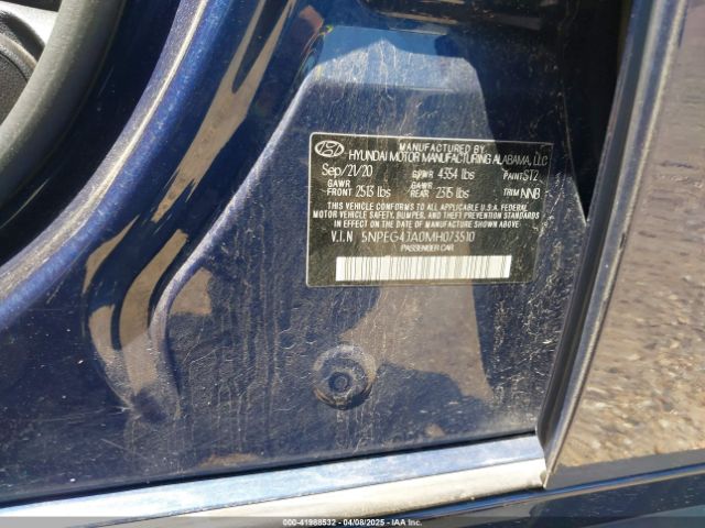 5NPEG4JA0MH073510 Hyundai SONATA SE