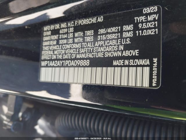 2023 PORSCHE CAYENNE WP1AA2AY1PDA09888 Photo 8