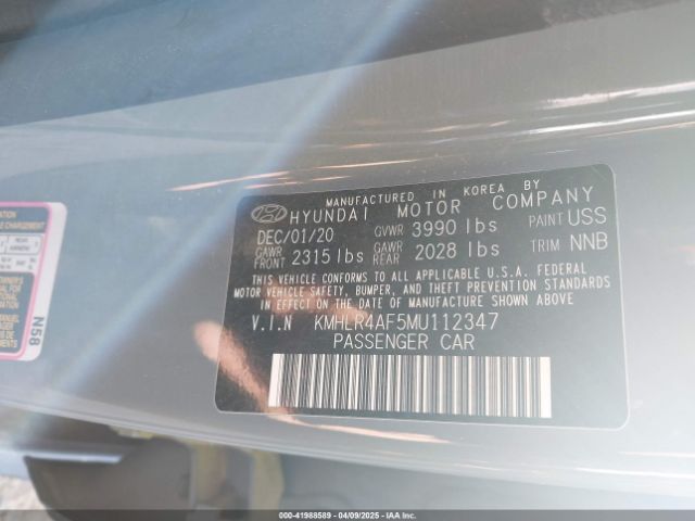 KMHLR4AF5MU112347 Hyundai Elantra N Line