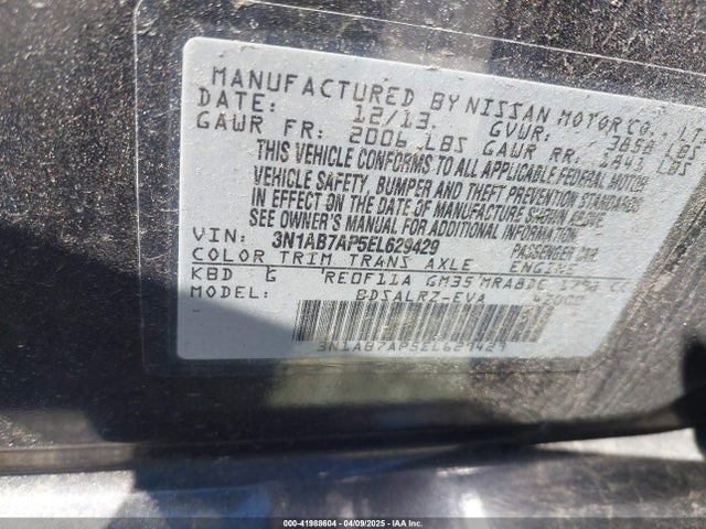 3N1AB7AP5EL629429 Nissan SENTRA SR