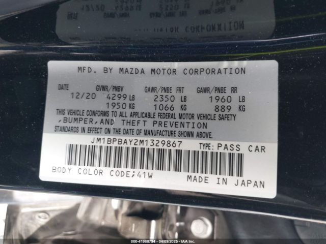 JM1BPBAY2M1329867 Mazda Mazda3 2.5 Turbo