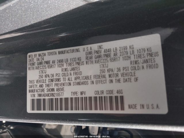 7MMVABAM3RN218577 Mazda Cx-50 2.5 S Select