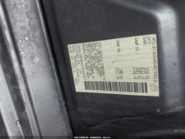 1N4AL3AP6EN245037 Nissan Altima 2.5 S