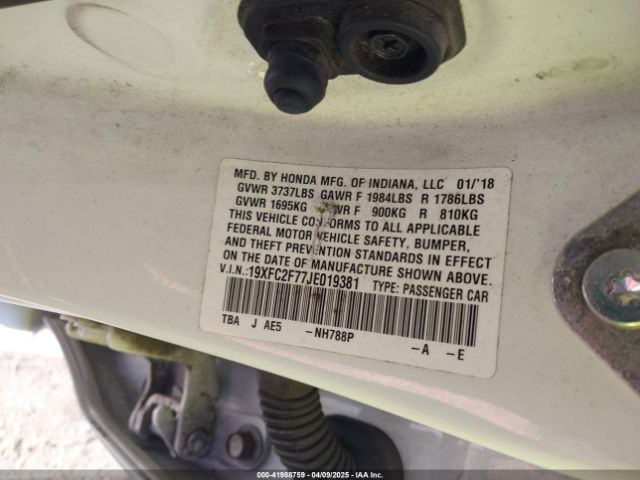 19XFC2F77JE019381 Honda CIVIC EX