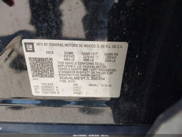 3GKALMEV7JL350354 GMC Terrain Sle