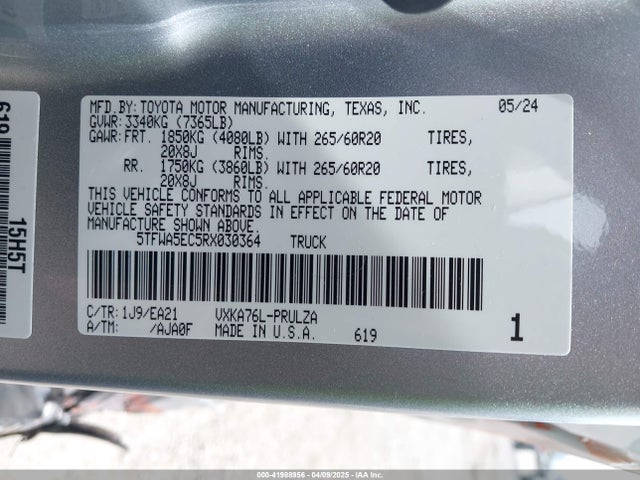 5TFWA5EC5RX030364 Toyota v35a-fts