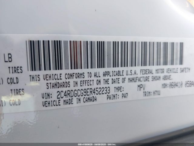 2C4RDGCG9ER452233 Dodge Grand Caravan Sxt