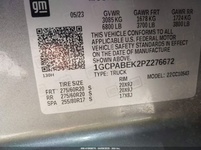 2023 CHEVROLET SILVERADO 1500 1GCPABEK2PZ276672 Photo 8